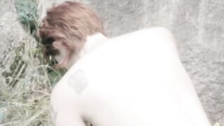 Busty Latina MILF ghost haunts and fucks two visitors in a forest