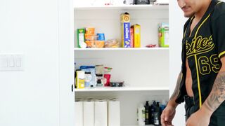 Tiny bratty stepsis dares her huge cock stepbro to do something