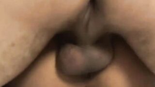 Skinny tranny plays with cock
