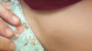 Naughty Japanese girl rubbing pussy on knobby bump