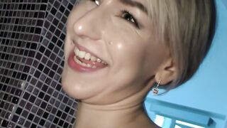 Adora Ray Sucks Cock in the Sauna and Swallows Every Drop of Thick, Hot Cum