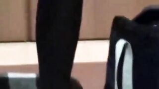 Japanese couple shares an intimate moment while watched
