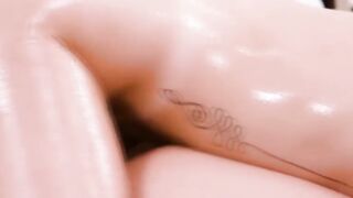 Surprise blowjob for lubed massage client