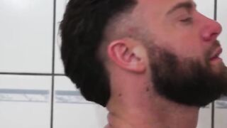 Surprise blowjob for lubed massage client