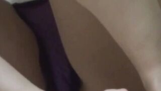 Japanese girl gets excited and playful thinking she's unseen