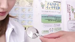 Japanese Teen Nurse teach Virgin Guy how to Fuck and test his cock at Hospital