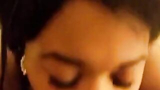 Black Amateur POV Deepthroat Blowjob