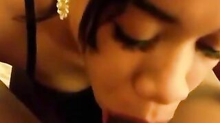 Black Amateur POV Deepthroat Blowjob