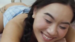 Teen Asian lets her TS girlfriend bang her pussy