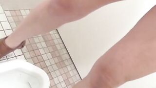All these Asian girls look so hot peeing in public restrooms