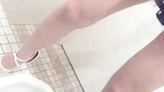 All these Asian girls look so hot peeing in public restrooms
