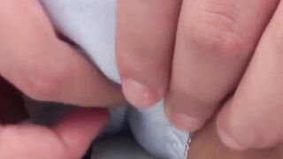 Pretty Tokyo girl rides a playground climber and pees after