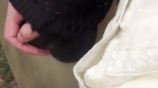 Pretty Tokyo girl rides a playground climber and pees after