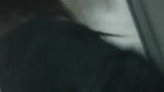 Japanese woman unknowing as she entertains herself on tape