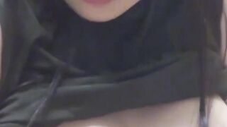 Japanese girl goes wild with pleasure on hidden camera