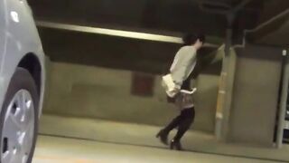 Thong removing babes unleash a full stream all over town