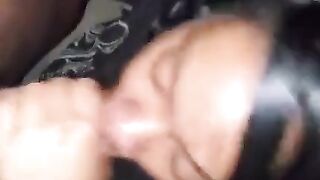 Sucking His Big Black Cock - She Loves the Taste