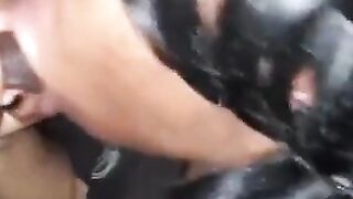 Sucking His Big Black Cock - She Loves the Taste
