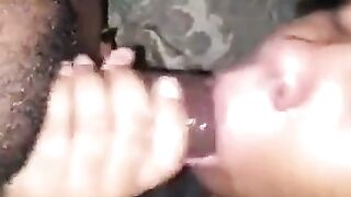 Sucking His Big Black Cock - She Loves the Taste
