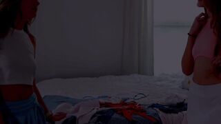 Sexy petite teen and big ass blonde stepsister fucks big dick stepbrother