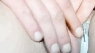 Massaging clit of my pierced pussy (close up)