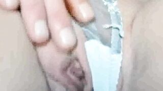 Massaging clit of my pierced pussy (close up)