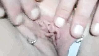 Massaging clit of my pierced pussy (close up)