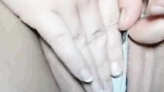 Massaging clit of my pierced pussy (close up)