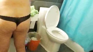Asian stepmom, firm tits, big nipples (voyeur)
