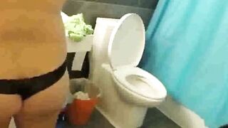 Asian stepmom, firm tits, big nipples (voyeur)