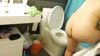 Asian stepmom, firm tits, big nipples (voyeur)