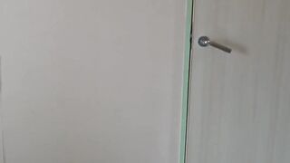 Japanese girl pleasuring herself and peeing in private video