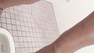 Hot Asian hairy pussies filmed secretly while they are peeing