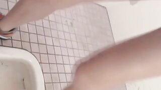 Hot Asian hairy pussies filmed secretly while they are peeing