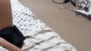 Watch a teen masturbate on the bed before heading to school