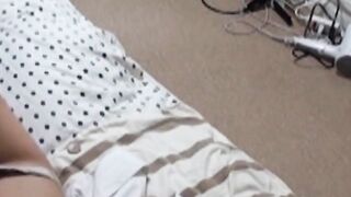 Watch a teen masturbate on the bed before heading to school