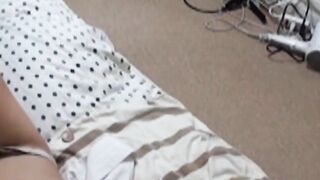 Watch a teen masturbate on the bed before heading to school
