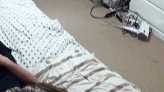 Watch a teen masturbate on the bed before heading to school