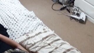 Watch a teen masturbate on the bed before heading to school