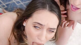 Lana Smalls and Sera Ryders vulnerable cunt stretched widely during threesome