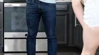 My stepdad is long time in coming so I fuck my tight stepsis Mia River