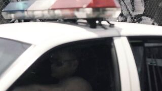 Big tits MILF cop punishes tiny teen criminal with a strapon cock