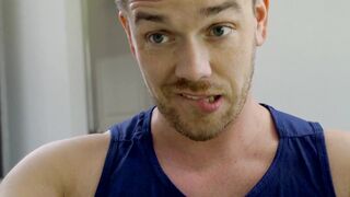 Horny stepbro slides big dick through teen stepsisters torn pants
