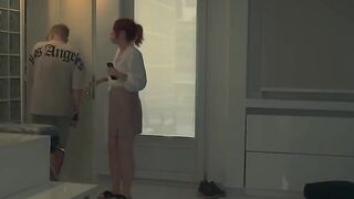 Spying on my stepmom before fucking her