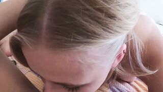Blonde Layla and Miss Pussycat Get Wild Pillow Fighting, Then Go Down on Each Other