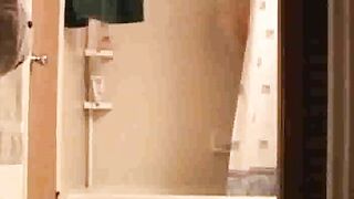Stepsister's Secret Shower - Blondie Babe Gets Spanked & Fucked