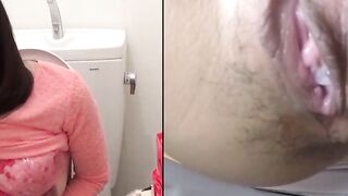 Asian Babe Gives Intense Squirt Show In Toilet - Fingers Herself For You