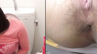 Asian Babe Gives Intense Squirt Show In Toilet - Fingers Herself For You