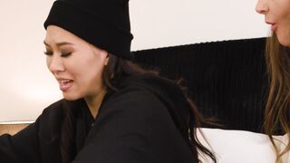 Asian Teen Burglars Steal Hearts With Lesbain Sex - Petite Girlfriend Gets Fucked