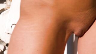 Petite Blond Milf's Sexy Lingerie Striptease & Teasing Solo Play